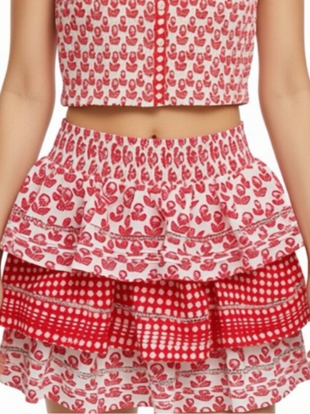 Roller Rabbit x Target red and white skirt 0324 - Picture 2 of 5